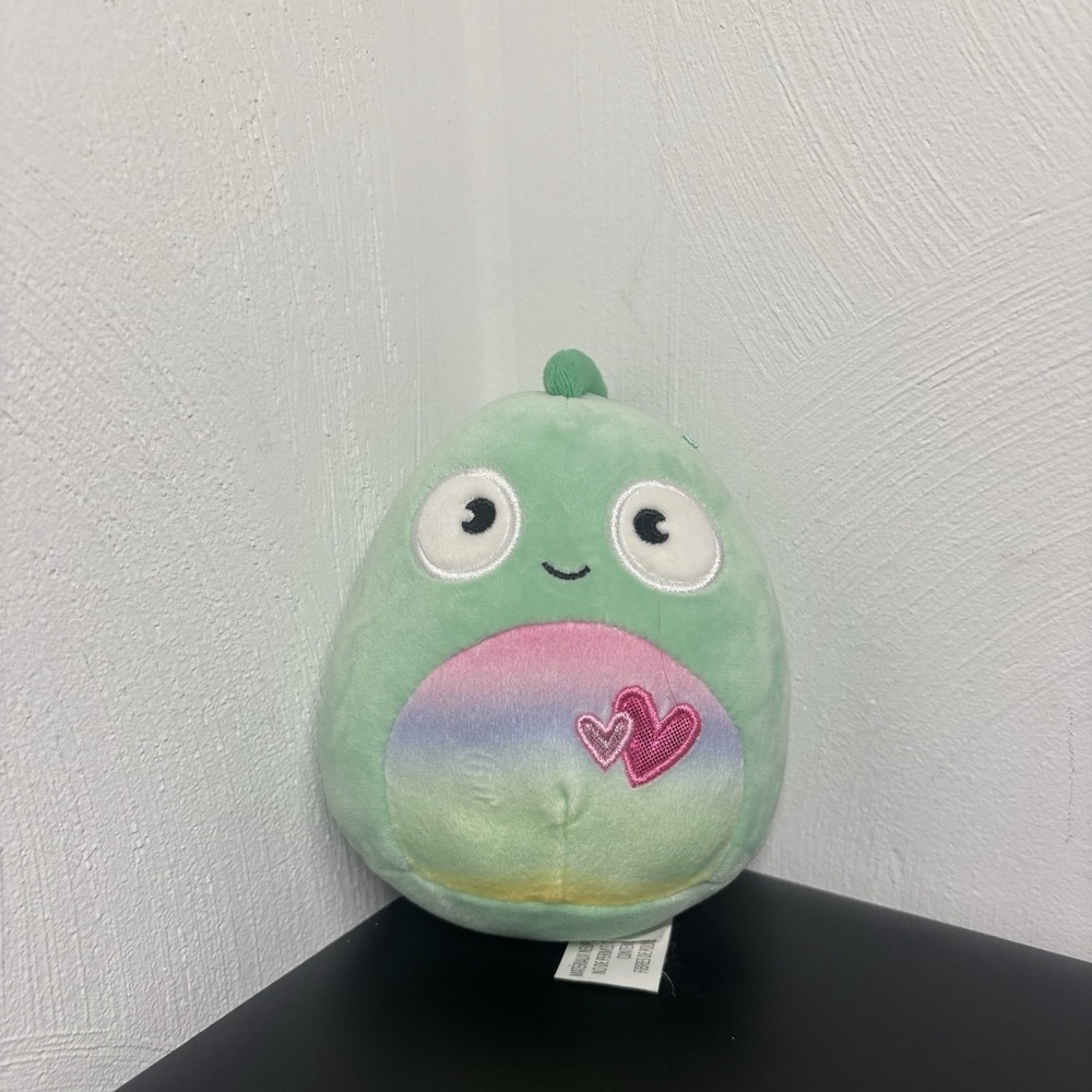 Squishmallows Kent the Chameleon‎ Valentines Day 5" Stuffed Plush Toy Rainbow